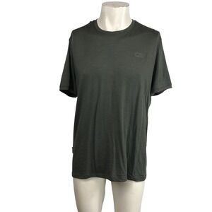 Icebreaker Merino Men's T-Shirt Olive Green Short Sleeve Crew Neck Size L